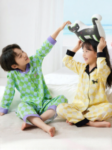 potatokids | Breathable Soft Parent-child Striped Pyjama Set
