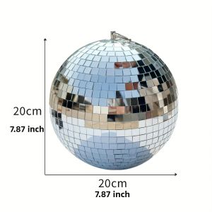 Quả Cầu Gương Disco Lấp Lánh Nhiều Màu Sắc 8 Inch Nhẹ Hiệu Ứng Ánh Sáng Sân Khấu Màu Bạc Dùng Trang Trí Tiệc Giáng Sinh Đám Cưới Lễ Hội