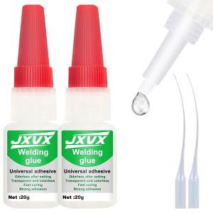 JXVX 20g Welding Extra Strong Oily Glue - Universal Super glue Mighty Instant Glue for Resin Ceramic Metal Glass liquid super glue tool.