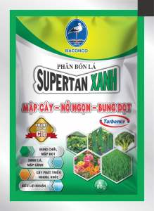 Phân bón lá Super Tan Xanh - giúp cây xanh lá - Bung đọt - mập thân - phát triển nhanh và khoẻ - Baconco 50gram chính hãng