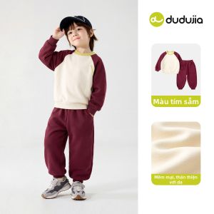 DUDUJIA | Bộ Đồ Thể Thao Trẻ Em Mùa Thu Phong Cách Casu