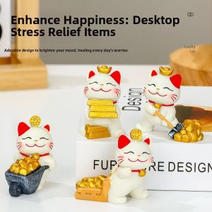 YINXIANGKONGJIAN | Fortune Cat Statue Decoration