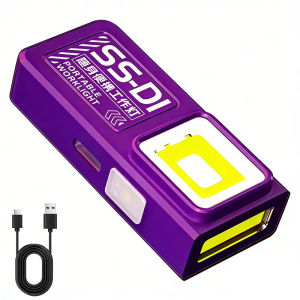 Mini COB LED Flashlight Rechargeable Portable EDC Torch USB C Pocket Lantern Flood Work Light with Clip Magnet For Emergency