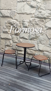 Meja Café Meja Kafe Meja Bar Meja Resto Meja Kantin Meja Outdoor - Seahorse FORMOSA Ø60 T75 Multiplek HPL Minimalis