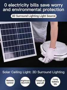 solar ceiling light indoor lights 1600W 1200W 400W 200W LED lamp inside home balcony stairs bedroom lights automatically lamp room dormitory up when its dark with solar lamps Chandelier Solar Lights Inside The House With Remote Control Decorative