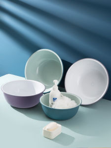 Dày Dặn Đơn Giản Chậu Rửa Bằng Nhựa Màu Tương Phản Đa Chức Năng Dành Cho Sinh Viên Ký Túc Xá Sử Dụng Rửa Mặt Làm Sạch Rau Giặt Đồ