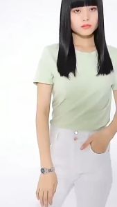 Quần jean nữ dáng lỡ 9 tấc mẫu trơn hàng co giãn lưng cao 2 nút màu trắng