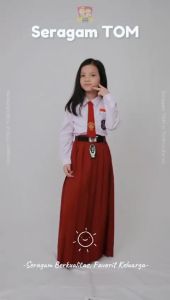 Seragam TOM - Rok SD Rempel Panjang Hijau