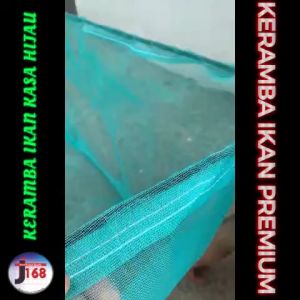 Termurah Keramba Ikan Premium Jaring waring kasa hijau siap pakai ukuran 5x3x50cm