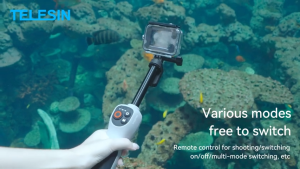TELESIN Gopro underwater bluetooth remote control selfie stick up to 30m depth for GoPro 13 /12/11/10/9