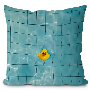 VIKAMA Vịt Bơi Vuông Đệm Polyester Có Dây Kéo Vỏ Gối Cho Phòng Ngủ Ký Túc Xá Sofa Thoải Mái Trang Trí Nhà