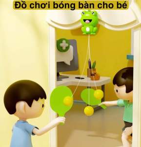 Đồ chơi bóng bàn treo tường giúp bé linh hoạt các giác quan phát triển thể chất và khả năng vận động linh hoạt