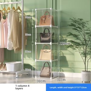 Place Bag Storage Fantastic Storage Display Cabinet Shelf Pack Stand For Home Dustproof Box Large Bag Cabinet Shelf Floor