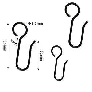 30pcs Metal Curtain Track Hooks S Shaped Stainless Ceiling Curtain Track Shower Curtain Decoration Hooks
