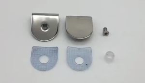 Klip Pemasangan Kaca /Stainless Steel (Bulat dan Persegi) Penjepit Kaca 0 Derajat 45mm COD