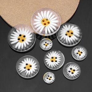 20Pcs Resin Buttons Daisy Hand Sewing Buttons Craft Buttons for Sewing DIY Crafts Clothes 11.5-30MM