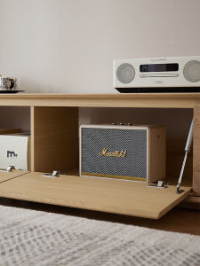 Nordic Style Solid Wood Living Room TV Cabinet Minimalist Design Modern Luxury Light Wood Color Tea Table Combination