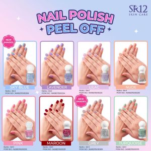 Kutek Halal Muslimah SR12: Nail Polish Peel Off Bisa Dikelupas Aman Tanpa Alkohol Dapat dipakai Wudhu & Sholat