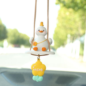 Cute Swinging Duck Car Air ener Hanging Ornament Mirror Pendant Automobile Interior Accessories Aromatherapy Decorations