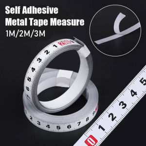 YESPERY Cuttable Self-adhesive Scale Strip Stickers 1/2/3M Length Metal Tape Measure Track Router Table Saw Measuring