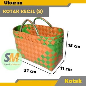 Tas Anyam Plastik Lurik / Tas Belanja / Tas Anyaman / Tas Berkat Hajatan Souvenir Parcel THR