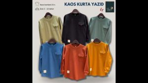 TABINA Kaos Kurta Pocket Tee Anak Laki-Laki & Remaja Kombed 24S Seri Yazid Usia 2 hingga 16 Tahun