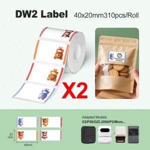 Sticker Thermal Label Paper Roll White Color Transparent Holographic Compatible with Marklife P50 or M220 M110 E210 Label Printe