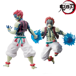Bandai | 19cm Anime Figure Demon Slayer Figures Slayer Akaza Doll Figurine Warrior Action Figure Model Toys Anime Model Figure Car Doll