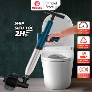 Súng Thông Bồn Cầu Chậu Rửa Bát Bồn Tắm - Mẫu Mới 2025 Modeco - Khí Nén AGT Cực Mạnh 8kg - Thép Không Gỉ Nhựa Abs