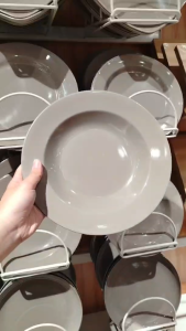 Smart Home Ph 6pcs set Grey Brown Melamine ware Chocolate plates bowls square plates saucer cups dinnerware (A-688 GREY)