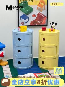 ตู้เก็บของสไตล์เรียบง่ายแบบมินิมอล ชั้นวางของหลายชั้นสำหรับห้องนอน ตกแต่งด้วยครีม สไตล์โมเดิร์น เหมาะสำหรับใช้ในบ้าน