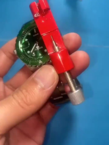 2pcs Metal Watch Link Pin Remover Tool With 3pcs Thimble For Watch Repair Band Adjustment