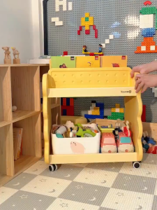 Toy Storage Multi-Layer Kids Storage Rack Picture Book Toy Organizer Large Capacity Storage Cabinet