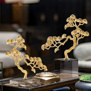 ตกแต่งโต๊ะทำงานหรูหรา ตกแต่งบ้านสไตล์จีนใหม่ ตู้เก็บเครื่องดื่มในห้องนั่งเล่น ต้นไม้ยินดีต้อนรับ ตกแต่งโต๊ะทำงาน วัสดุอื่นๆ