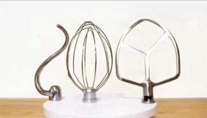 Bộ Phụ Kiện Máy Trộn 3 Món Bằng Thép Không Gỉ Dành Cho KitchenAid 5-6QT Bowl-Lift - Dough Hook 6-Wire Whisk & Flat Beater