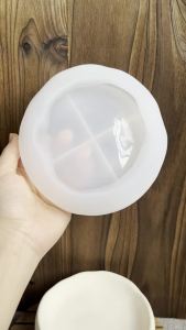 Large Circle Resin Tray Silicone Mold DIY Candle Container Casting Molds Plaster Jewelry Storage Tray Craft Making Home Decor