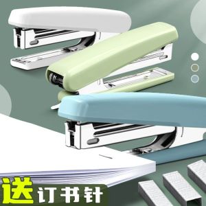 Deli Mini Portable Bookbinding Machine 10# Staples Office Stationery Learning Supplies Cute Creative Small Size Paper Binding
