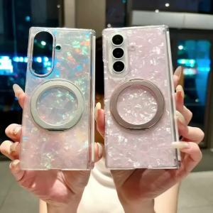 Ốp Điện Thoại Samsung Galaxy Z Fold 8 Ultra 7 6 5 Tích Hợp Giá Đỡ Xoay 360 Độ Chống Sốc Nam Châm Magsafe - Vỏ Cứng Có Giá Đỡ