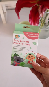 Orange and Peach Eazy Breathe Patch for Kids 100% Organic Patches for Easy Breathing Relieves Nasal Congestion Caused by Colds Flus and Allergies