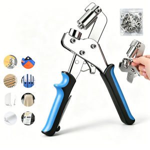 Portable Grommet Pliers Kit Tools Handheld Hand Press Metal Eyelet Hole Punch Plier for Leather Canvas Clothing DIY Tarp Ring