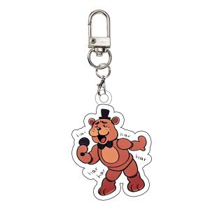 Bandai | for Hot New Game FNAF Peripheral Freddy Chica Bonnie Foxy Acrylic Keychain Backpack Decoration Pendant Exquisite Festival Gift