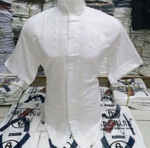 SSA BUSANA STORE-Kemko AZLAN INDONESIA ORI-koko lengan bordir buat lebaran-busana muslim pria mewah-baju muslim pria lengan pendek-baju koko masakini terbaru-koko buat lebaran termewah-koko putih bordir-busana pria koko lengan pendek-baju muslim ellega