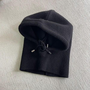 Korean Hat Scarf Integrated Red Pure Wool Pull Hat Fall and Winter Fashionable Stylish All-Matching Warm Neck Protection