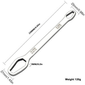 Stock 15 in 1 Multifunctional Torx Wrench 8-22mm Self-Tightening Universal Adjustable Wrenchs Double-Head Multi-Purpose Spanner