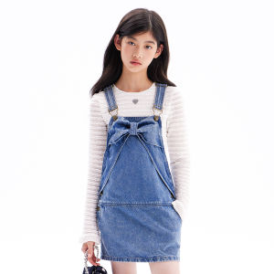 LOVESASAKIDS | American Retro Style A-Line Denim Dress