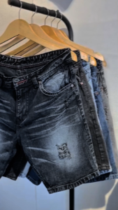 BENCLO Celana pendek pria sobek celana jeans distro celana pendek pria terlaris