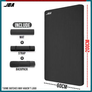 JBA Yoga Mat Thick 20MM Extra Wide 90CM NBR Anti-Slip Durable Soundproof Waterproof High Density Yoga Mat Men With Strap Carry Bag Workout Mat Good Quality 瑜伽垫