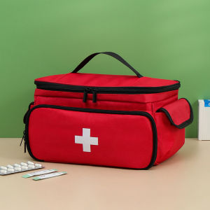 High-Capacity Portable First Aid Kit Travel Medicine And Medication Storage Bag Oxford Cloth Organizer Box Emergency Survival