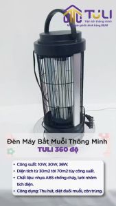 Đèn Bắt Muỗi TULI 360 Thông Minh Tiện Lợi Công Suất 30W Thu Hút Diệt Muỗi Đuổi Côn Trùng Bảo hành 2 năm - TULI VN