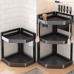 Triangle Corner Spice Organizer Storage Rack